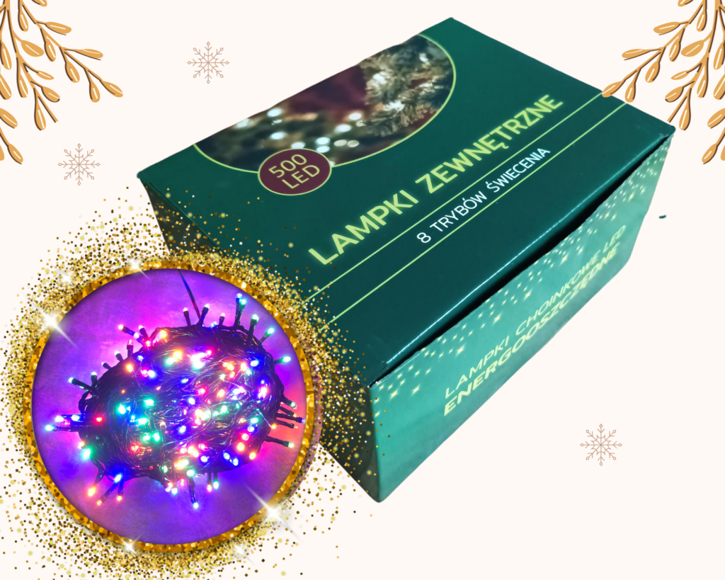 Lampki choinkowe GardenMe 500 led multicolor