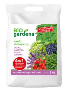 Ekologiczny nawóz do owoców, warzyw i roślin ozdobnych.