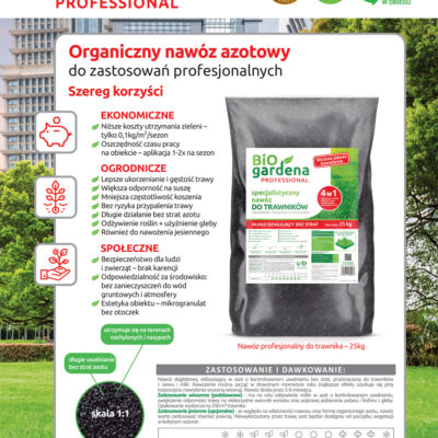 Nawóz do trawników Biogardena ekologiczny
